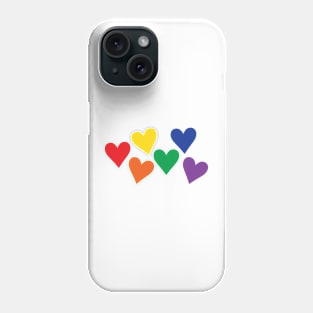 Hearts Gay Pride Phone Case