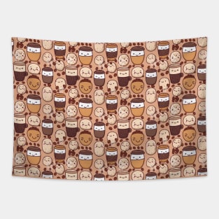 Aesthetic coffee and doughnuts pattern Tapestry