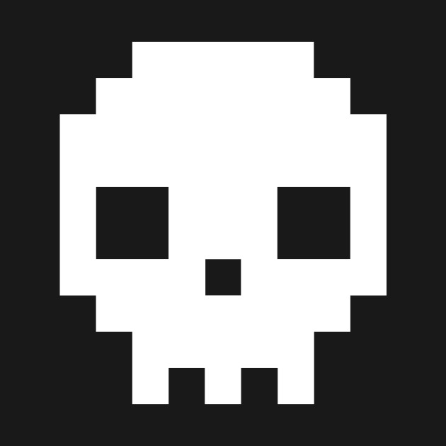 Skull Pixel Art Grid