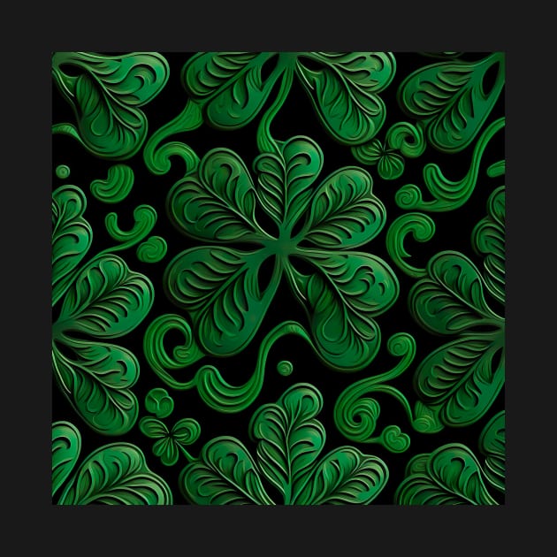 Saint Patrick's day shamrock 3D pattern by UmagineArts