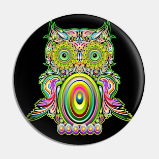 Owl Psychedelic Pin