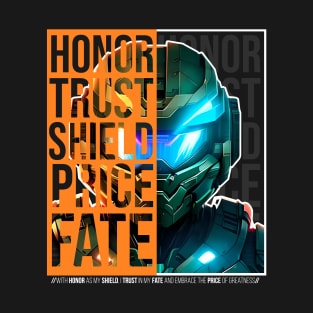 Halo game quotes - Master chief - Spartan 117 - Half black v2 T-Shirt