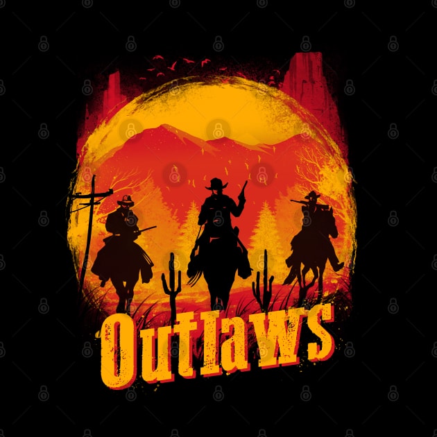 Sunset Outlaws by Vincent Trinidad Art