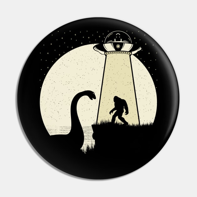 Bigfoot UFO Abduction Pin by Tesszero