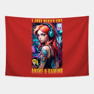 I just really like Anime & Gaming 03 Tapestry