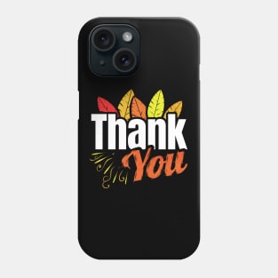 Thank You Logo with Colored Feathers Thanksgiving Phone Case