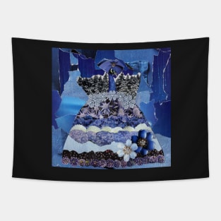 Frozen - peacock collage Tapestry