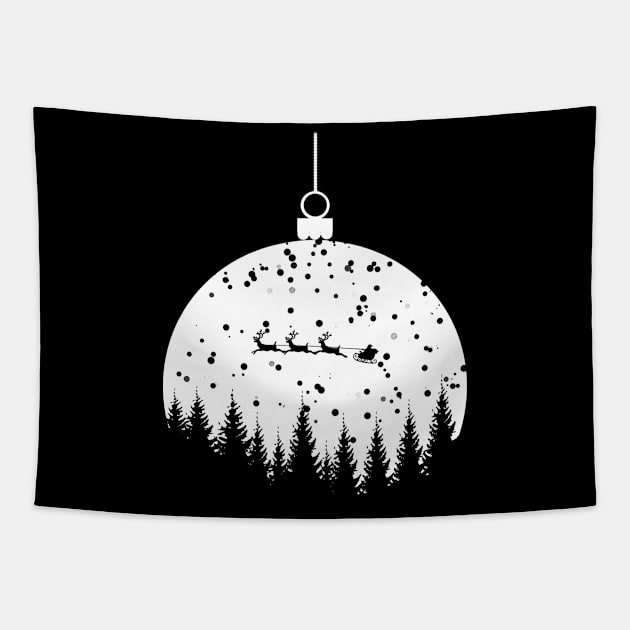 Christmas tree bauble - white Tapestry by PharaohCloset