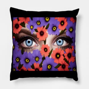 Colorful Flower Eyes Pillow