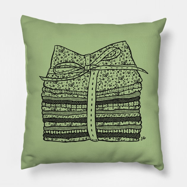 SewLalla Fat Quarter Bundle line art drawing Pillow by SewLalla