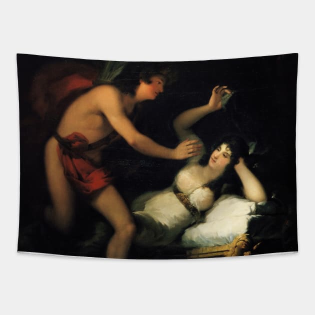 Allegory of Love, Cupid and Psyche by Francisco Goya Tapestry by Classic Art Stall