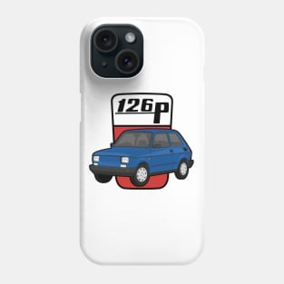 126P Car maluch 126 blue Phone Case