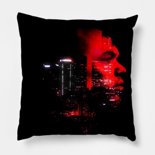 Seeing the City Red Pillow