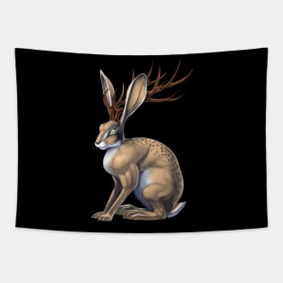 Jackalope Cryptid Creature Tapestry