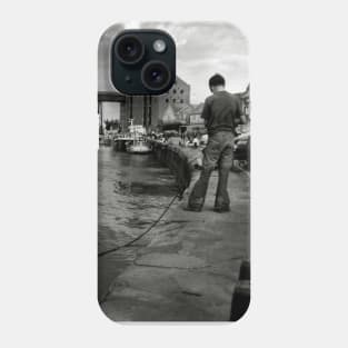 Fishing at Wells next the Sea Harbour, Norfolk, UK Phone Case