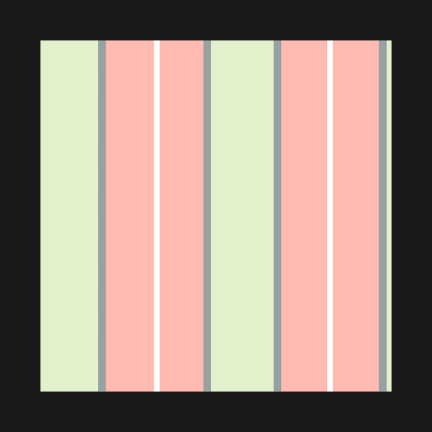 Pattern of pastel pink and pastel greeb stripes by colorofmagic