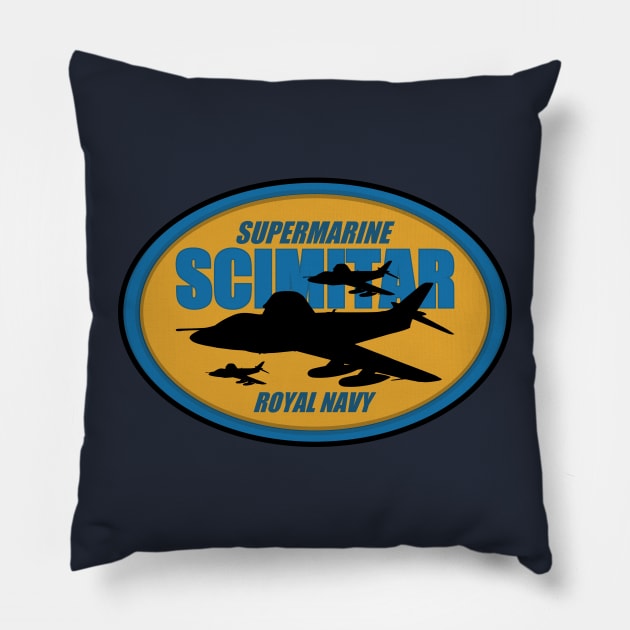 Supermarine Scimitar Pillow by Tailgunnerstudios