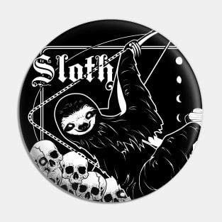 7 sins: Goth Sloth Pin