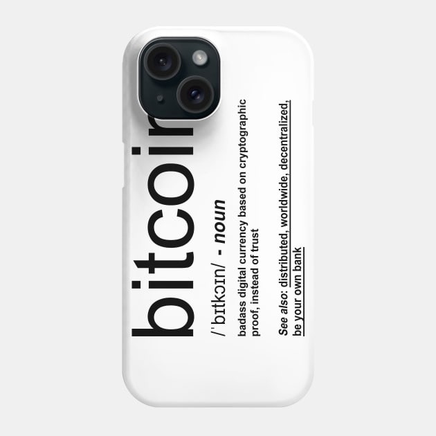 Bitcoin Definition Phone Case by KsuAnn