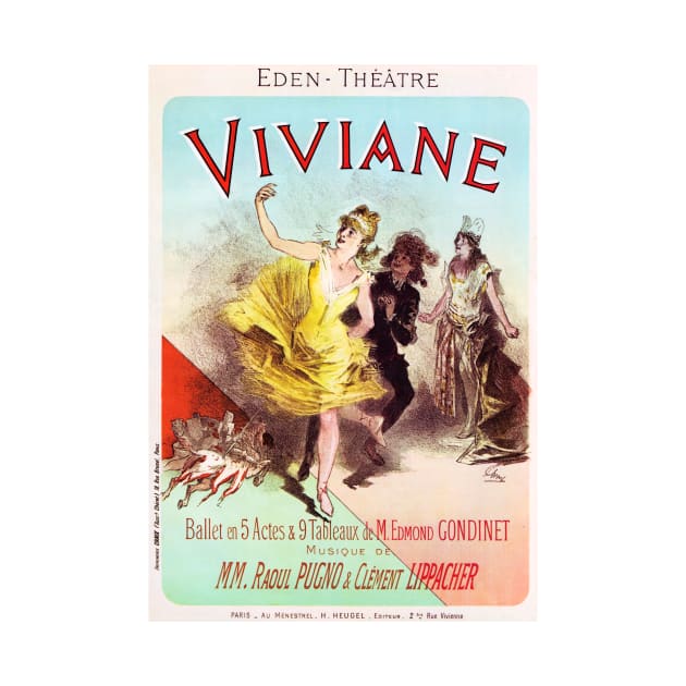 VIVIANE EDEN THEATRE Vintage French Ballet Opera Theater Advertisement by vintageposters