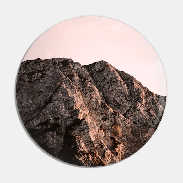 Red Sunset on Rocky Mountain Pin by Luigi Veggetti