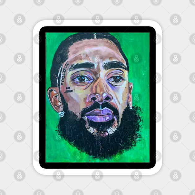 Nipsey Hussle Notebook, Framed, Magnet by DeniseMorgan