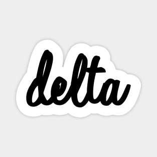 Delta Script Magnet