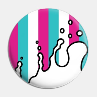 Splatter | Stripes | Pink | White Pin