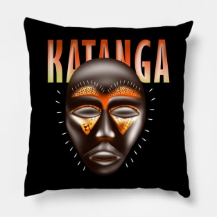 Katanga, african mask Pillow