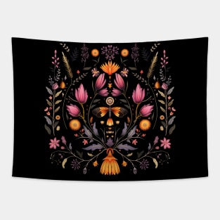 Botanical Folk Art Tapestry