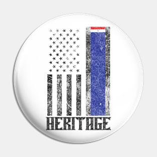 Paraguay Hispanic Heritage destressed flag Pin