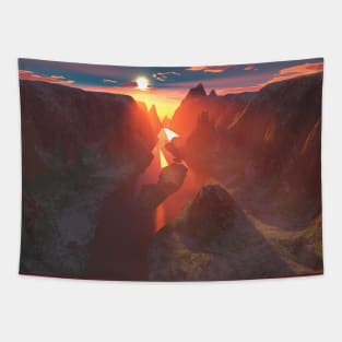 Sunset at the canyon Tapestry