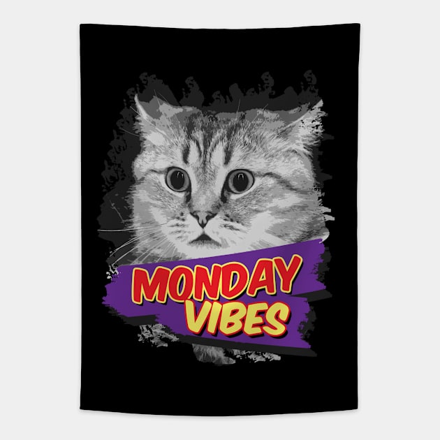 Monday vibes Tapestry by DoubleZero_24