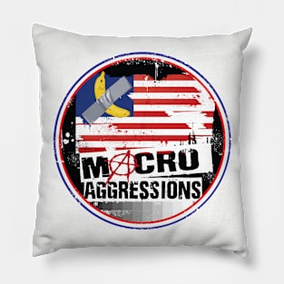 Macroaggressions Circle Logo Pillow