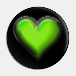 Green Heart Pin