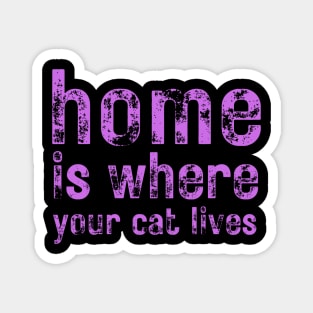 Home Is Where Your Cat Lives Magnet