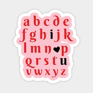 I Love You Alphabet Letters Valentines Day Magnet