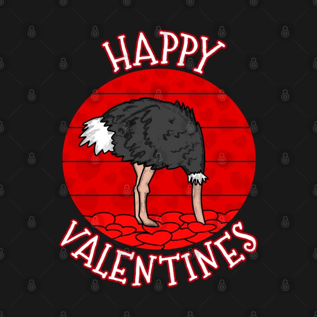 Valentines Day Ostrich Singles Funny Sarcasm by doodlerob