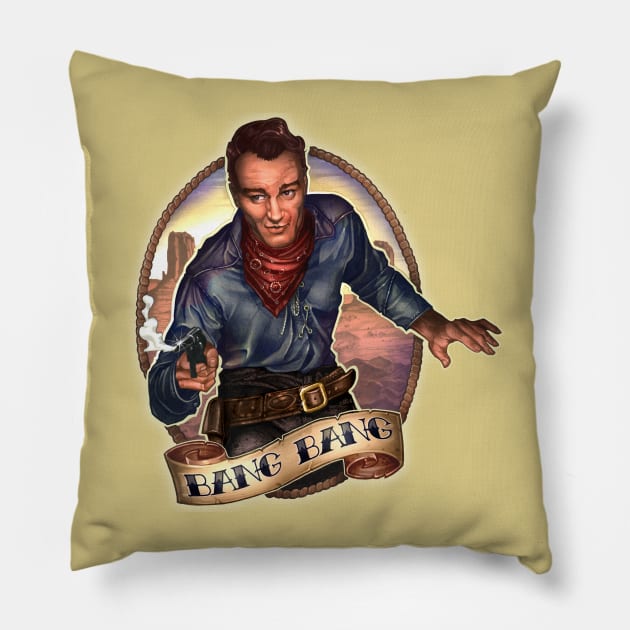 bang bang Pillow by Tim_Shumate_Illustrations