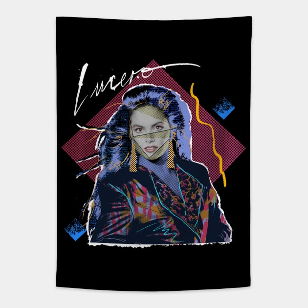 LUCERO MEXICO 80S RETRO STYLE Tapestry by DISCO DISCO MX