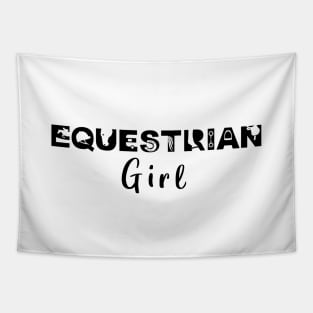 Equestrian Girl (Black) Tapestry