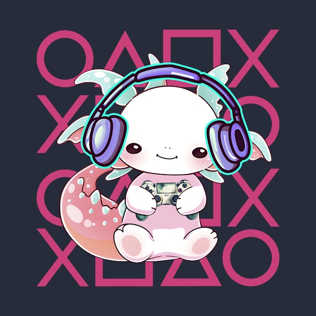 Gamer Axolotl by LaainStudios