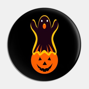 Funny Boo Pumpkins Ghost Halloween Pin