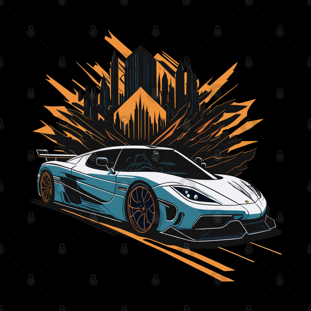 Koenigsegg cc Vintage Car Art by Cruise Dresses