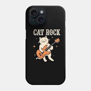 Meow, rock, and guitar Phone Case