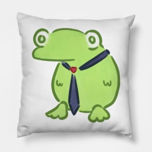 Frog with a tie Pillow