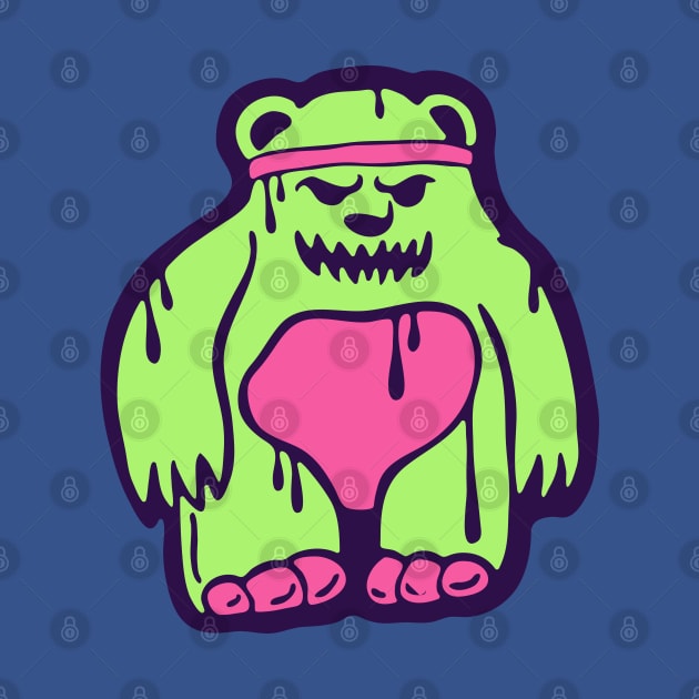 Evil Neon Teddy Bear by Cofefe Studio