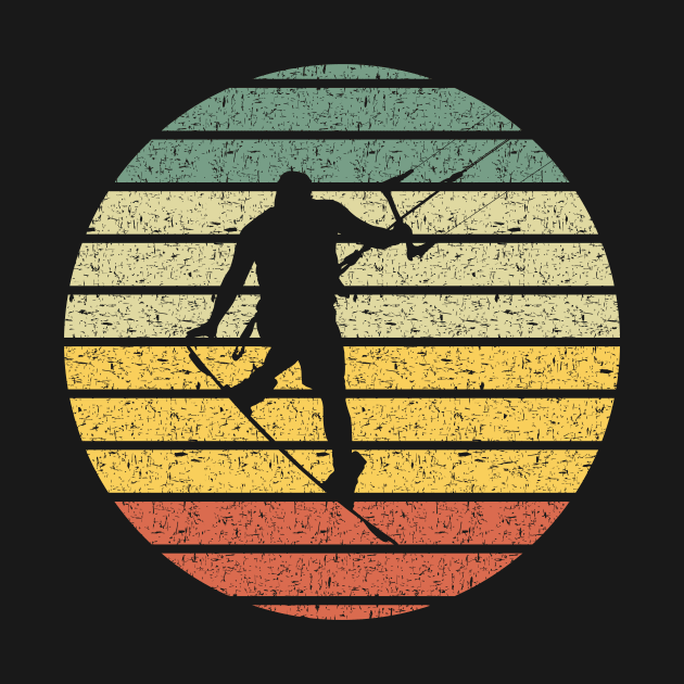 Kitesurfer Silhouette Vintage by Creastorm