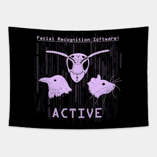 Animals Recognizing Humans - Light Purple Tapestry