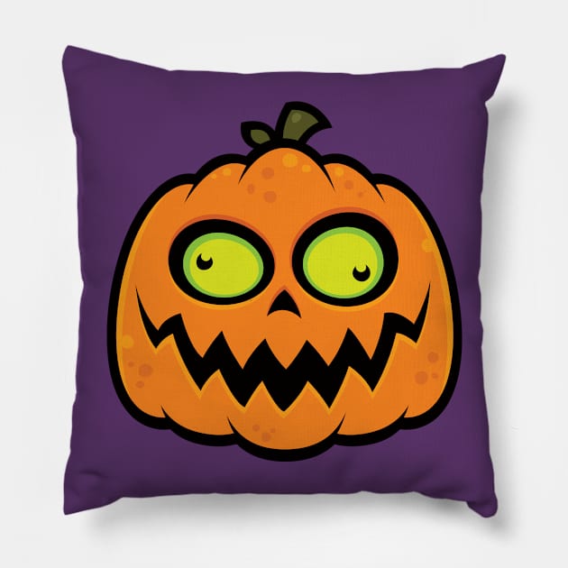 Crazy Pumpkin Pillow by fizzgig